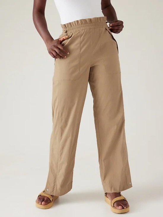 Athleta Pants - Athleta Trekkie High Rise Parachute Pants - Big Sur Brown - 10